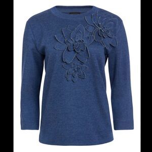 Carlisle Collection hand applied floral  aplique sweatshirt ,size XS NWOT. $398